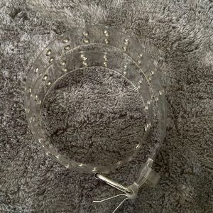 Brandy Melville clear grommet belt